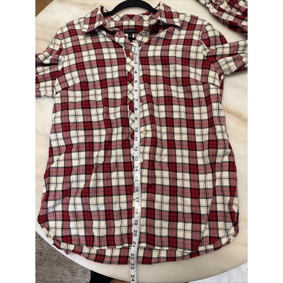 Talbots CLASSIC COTTON SHIRT - SHIMMER PLAID Size M - Picture 7 of 7